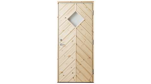 Sorseledörren ytterdörr rustik med glas