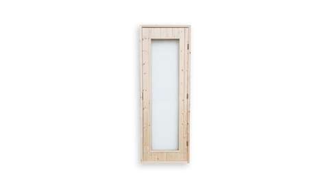 Sorseledörren bastudörr furu med stort glas